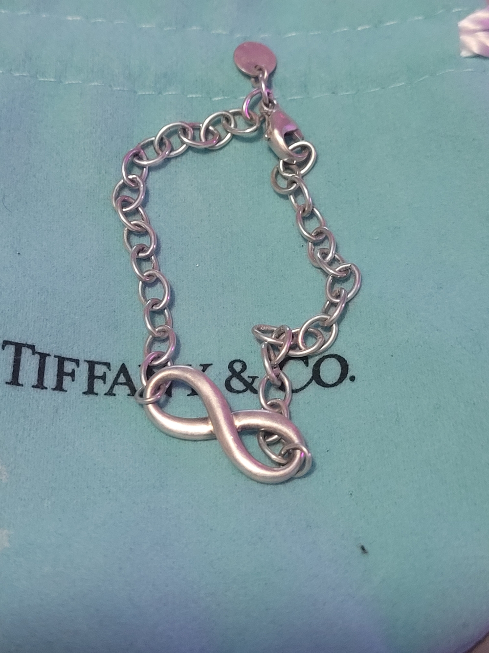 Tiffany & Co. Sterling Silver Infinity Link Bracelet - Silver